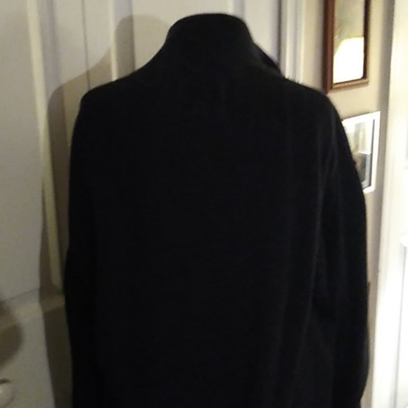 2XL Men's soft black long sleeve zip up shirt - Picture 4 of 5